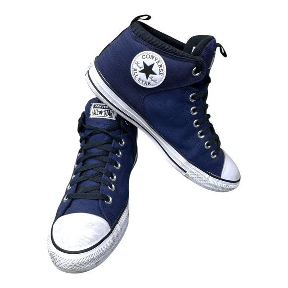 Converse CHUCK TAYLOR ALL STAR NAVY BLUE HIGH STREET MID Shoes Men’s 10 Sneaker - Picture 1 of 11